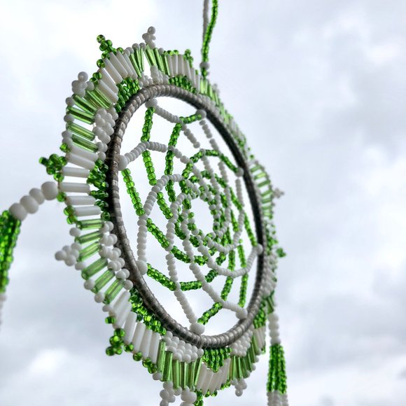 Beautifully Crafted Beaded Dream Catcher Ornament - Picture 6 of 13